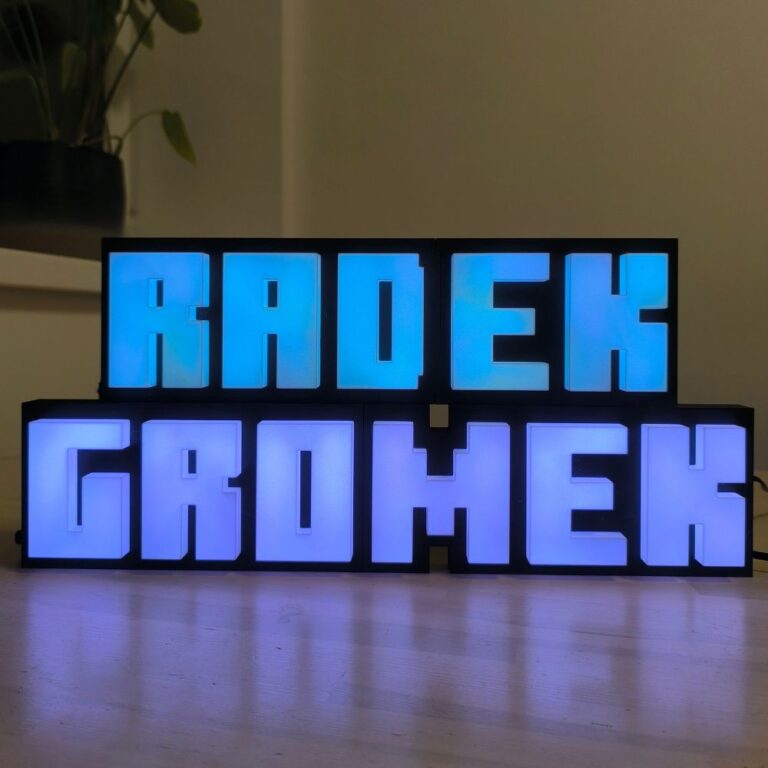 Lightbox LED z imieniem